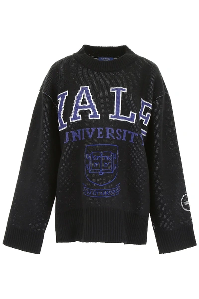 Shop Calvin Klein 205w39nyc Oversize University Pullover In Blue,black