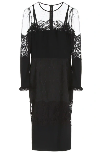 Shop Dolce & Gabbana Dress With Lace In Black