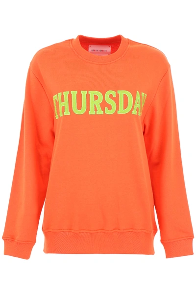 Shop Alberta Ferretti Monday Sweatshirt In Orange,green