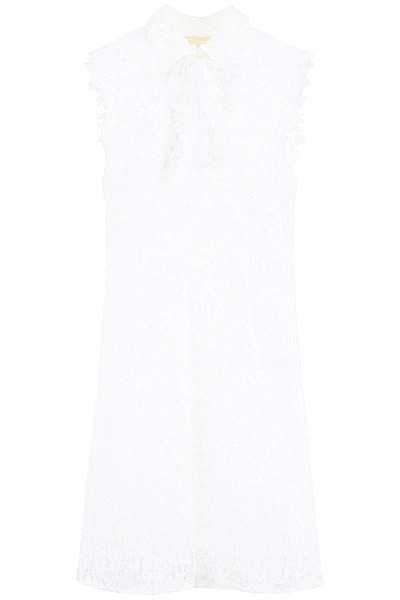 Shop Michael Michael Kors Lace Dress With Bow In White