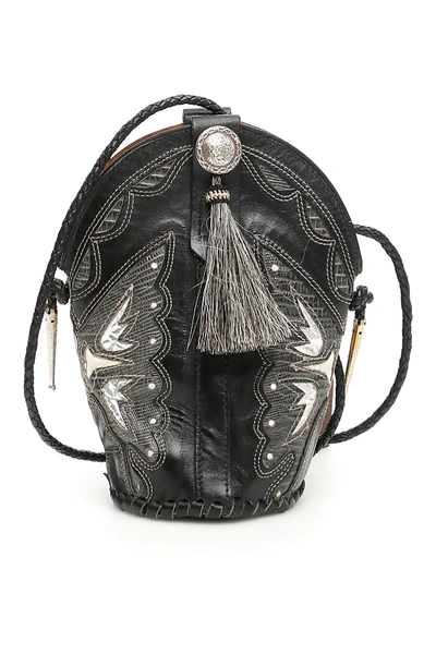 Shop Jessie Western Vintage Mini Boot Bag In Black,grey,silver