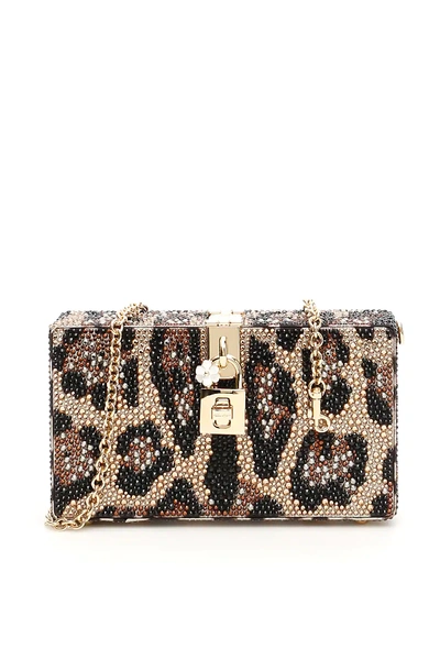 Shop Dolce & Gabbana Dolce Box Bag In Brown,black,gold