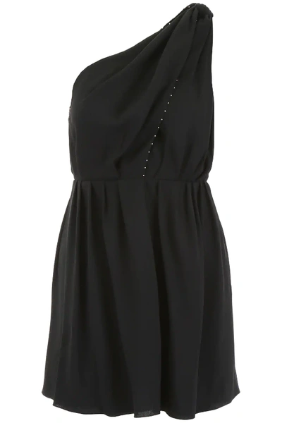 Shop Saint Laurent Dress With Micro Studs In Black