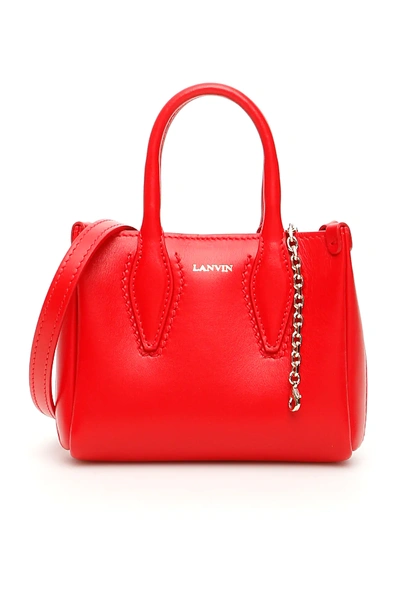 Shop Lanvin Le Journée Micro Bag In Red