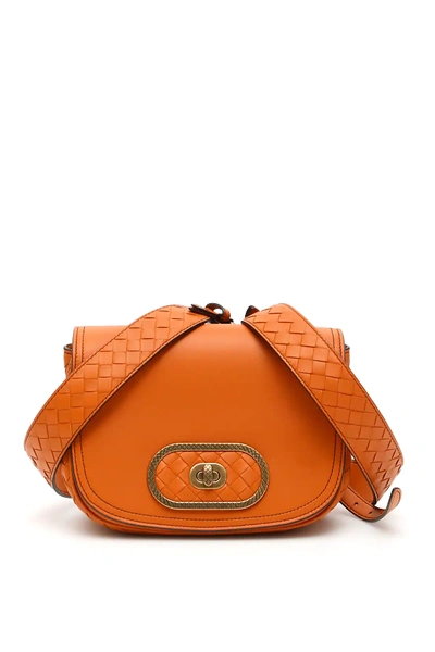 Shop Bottega Veneta Nappa Bv Luna Mini Bag In Orange