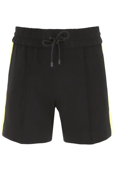 Shop Kenzo Shorts With Side Bands In Black,yellow