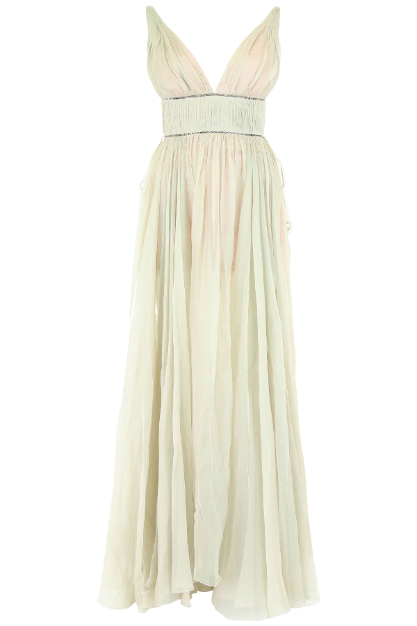 sage silk dress