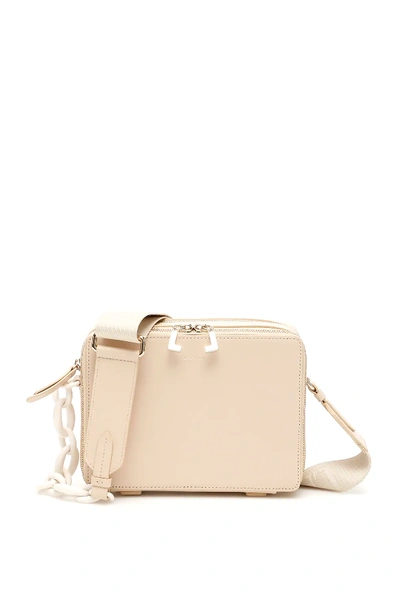 Shop Lanvin Small Toffee Camera Bag In Beige,white