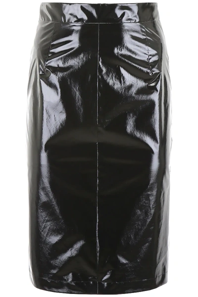 Shop N°21 Vinyl Pencil Skirt In Black