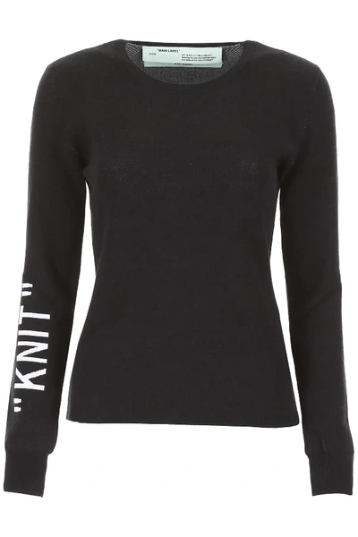 Shop Off-white Knit Pull In Black