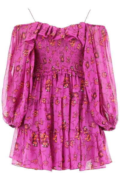 Shop Ulla Johnson Monet Mini Dress In Purple