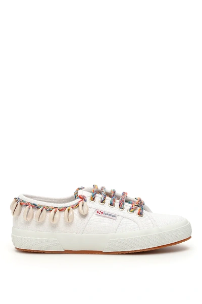 Shop Alanui Superga Shells Sneakers In White