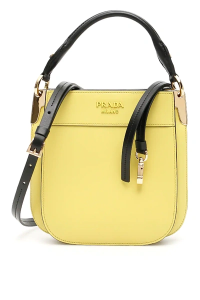 Shop Prada Small Margit Bag In Yellow,black