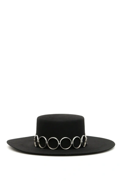 Shop Saint Laurent Andalusian Hat In Black