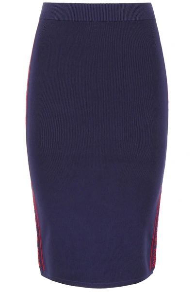 Shop Michael Michael Kors Logo Band Skirt In Blue,red