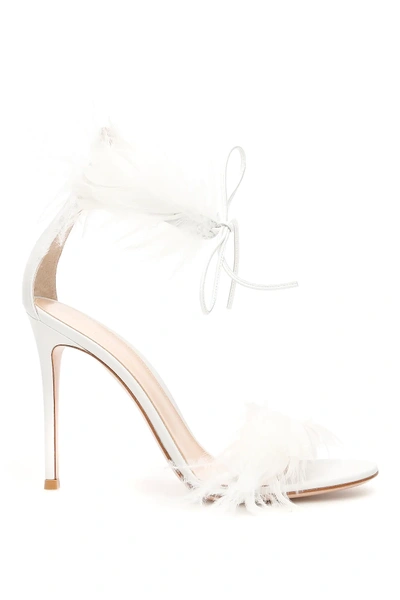 Shop Gianvito Rossi Athena 105 Sandals In White
