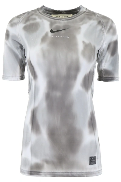 Shop Alyx Nike Logo T-shirt In Grey