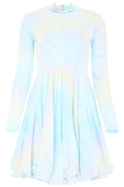 Shop Stella Mccartney Tie-dye Dress In White,pink,light Blue