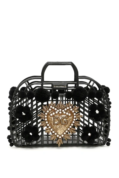 Shop Dolce & Gabbana Sacred Heart Kendra Bag In Black