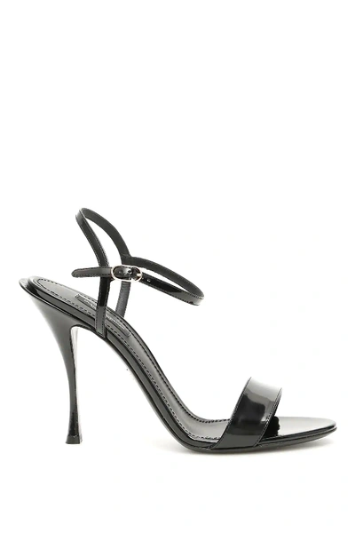 Shop Dolce & Gabbana Keira Calfskin Sandals In Black