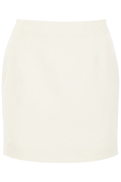 Shop Alessandra Rich Wool Skirt In White