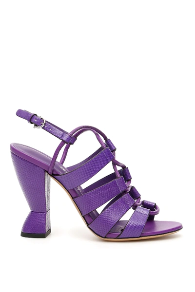 Shop Ferragamo Sirmio Sandals 105 In Purple