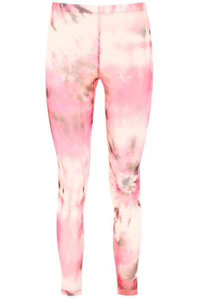 Shop Msgm Tulle Leggings In Pink