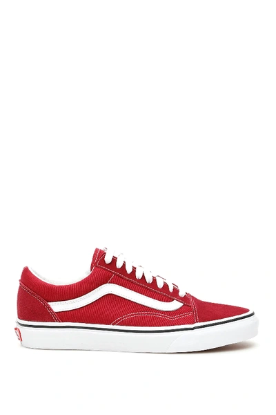 Shop Vans Old Skool Sneakers In Red,white