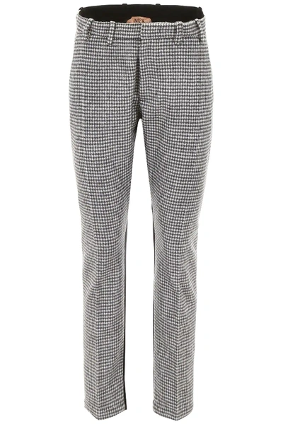 Shop N°21 Bicolor Trousers In White,grey,black