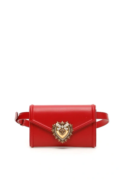 Shop Dolce & Gabbana Devotion Beltbag In Red