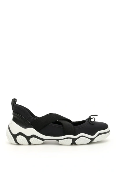 Shop Red Valentino Red Ballet Sneakers In Black,white