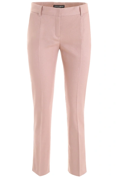 Shop Dolce & Gabbana Kate Cropped Trousers In Pink