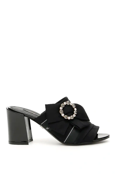 Shop Dolce & Gabbana Crystal Buckle Keira Mules In Black