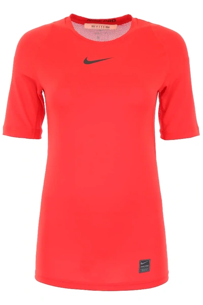 Shop Alyx Nike Logo T-shirt In Red