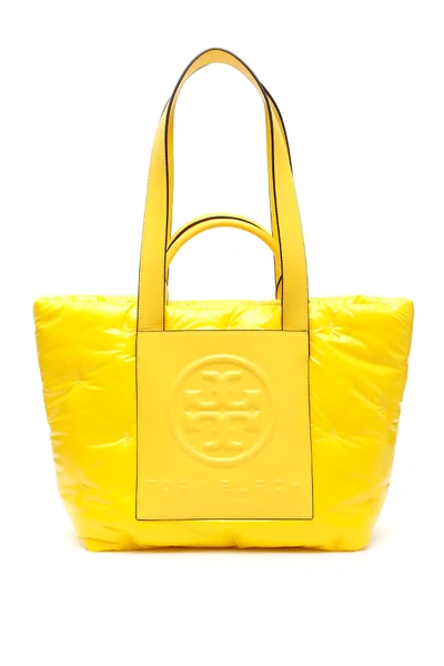 Shop Tory Burch Perry Bombe Tote Bag In Yellow