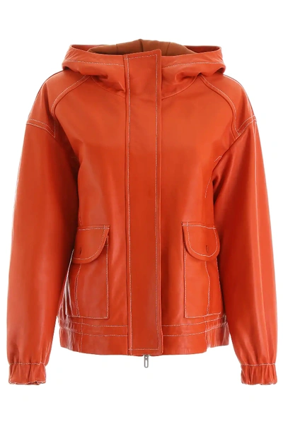 Shop Drome Hooded Jacket In Orange