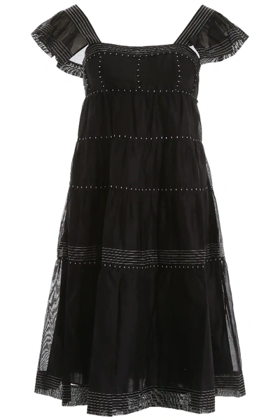 Shop Ulla Johnson Rosalie Midi Dress In Black