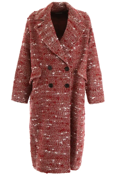 Shop Ulla Johnson Harden Coat In Red,white