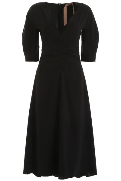 Shop N°21 Draped Dress In Black
