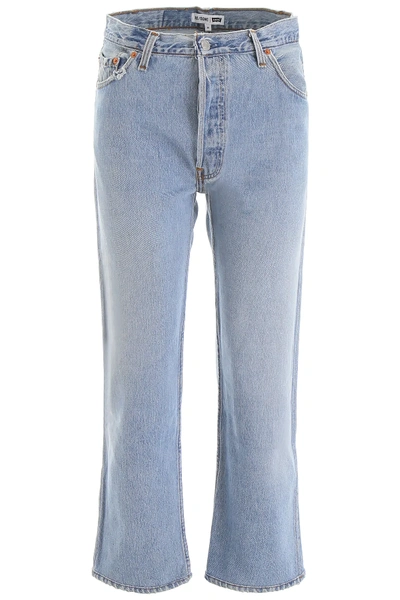 Shop Re/done High-waisted Jeans In Blue,light Blue