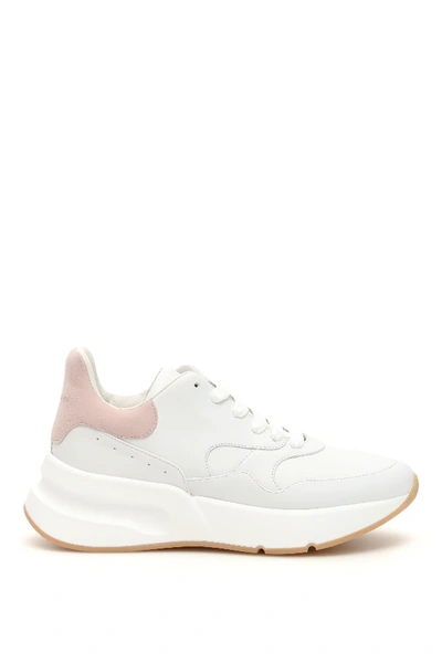 Shop Alexander Mcqueen Running Oversize Sneakers In White,pink