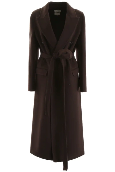 Shop Bottega Veneta Wool Coat In Brown