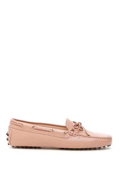 Shop Tod's Heaven Gommino Mocassins In Pink