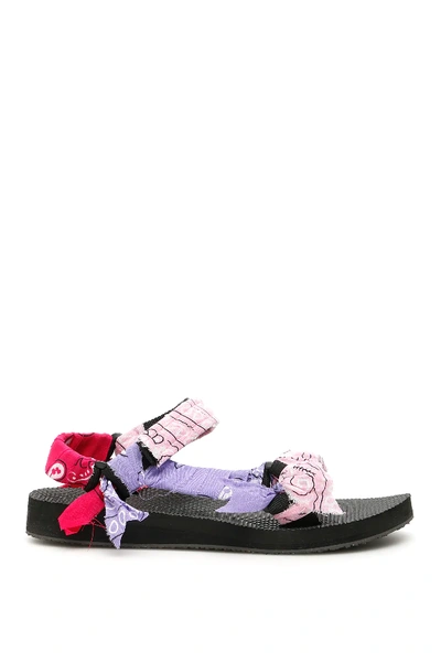 Shop Arizona Love Bandana Trekky Sandals In Black,pink,fuchsia
