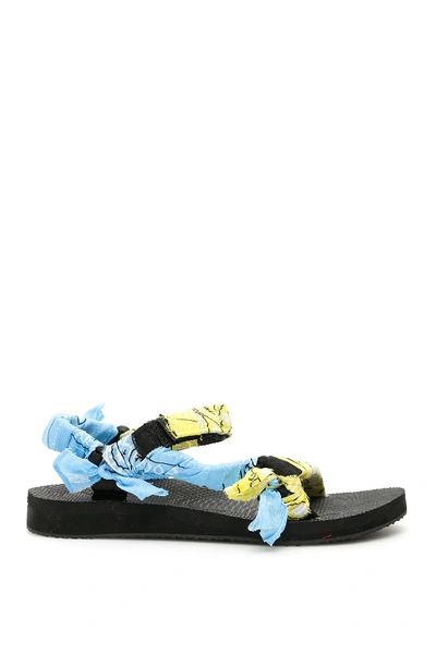 Shop Arizona Love Bandana Trekky Sandals In Yellow,light Blue,black