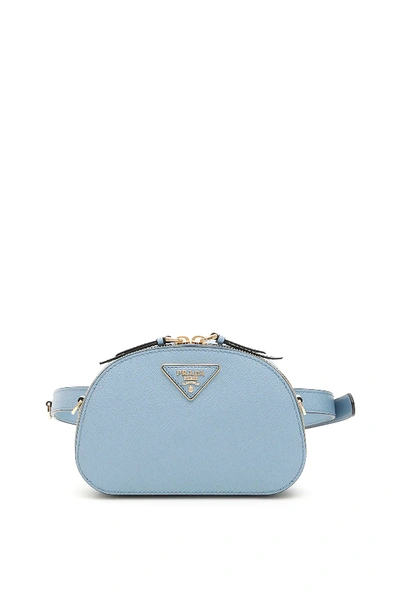 Shop Prada Odette Mini Belt Bag In Light Blue
