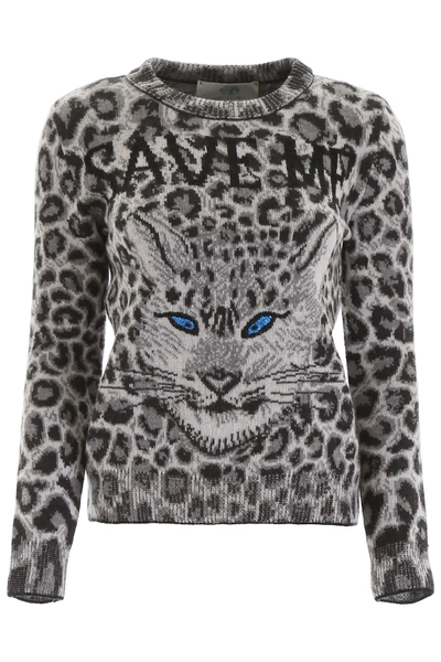 Shop Alberta Ferretti Jaguar Save Me Pull In Grey,black