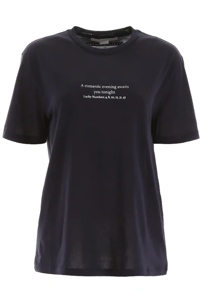 Shop Stella Mccartney Lucky Numbers T-shirt In Blue
