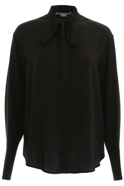 Shop Stella Mccartney Bow Shirt In Black
