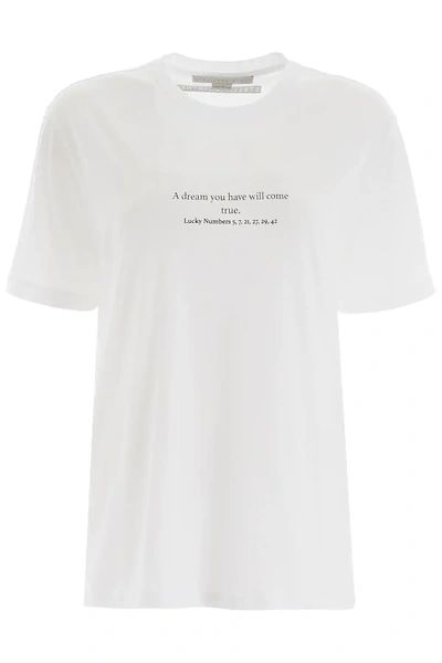 Shop Stella Mccartney Lucky Numbers T-shirt In White